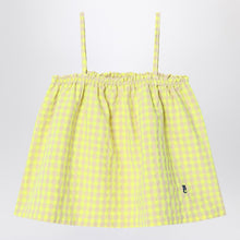  Bobo Choses Yellow Top in Vichy Fabric