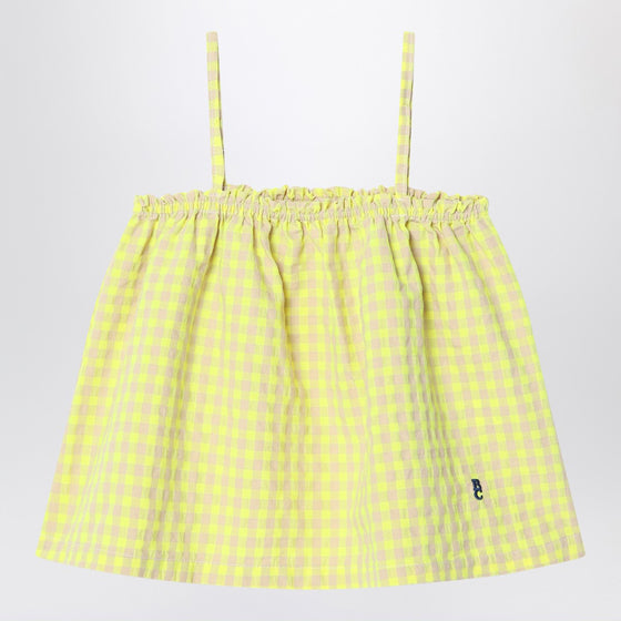 Bobo Choses Yellow Top in Vichy Fabric