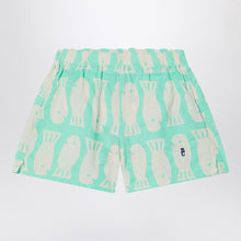  Bobo Choses Lucky Fish Aqua Green Shorts