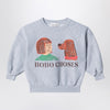 Bobo Choses Friends in a Pickle grey mélange sweatshirt