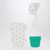 Bobo Choses Three-piece set white/green in cotton
