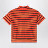 Bobo Choses orange striped terry polo shirt