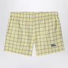 Bobo Choses Yellow shorts with check pattern