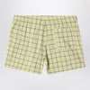 Bobo Choses Yellow shorts with check pattern