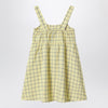 Bobo Choses Yellow dress with check pattern
