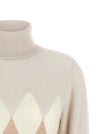 Ballantyne New Diamond Turtleneck Sweater With Diamond Intarsia