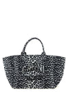 Ganni Leopard Sequin Xxl Tote Shopping Bag
