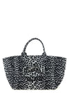 Ganni Leopard Sequin Xxl Tote Shopping Bag