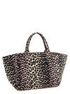 Ganni Leopard Sequin Xxl Tote Shopping Bag