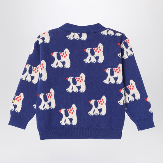 Bobo Choses Cardigan Fairy Dog navy blue
