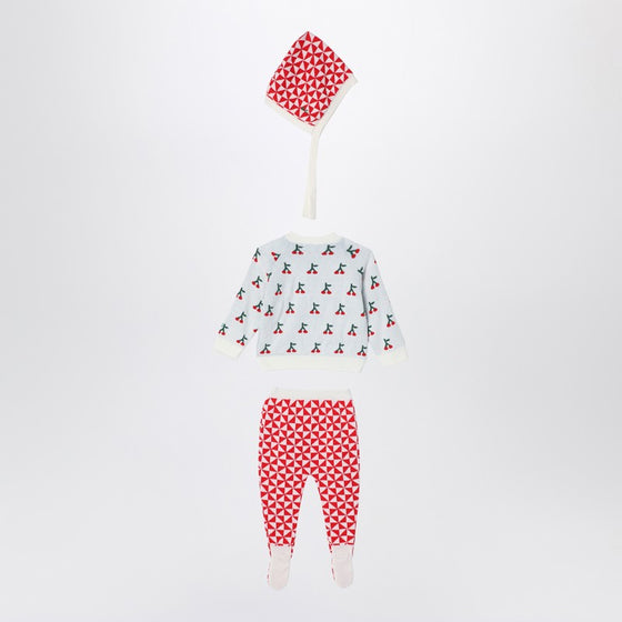 Bobo Choses Cherry three-piece set in cotton blend