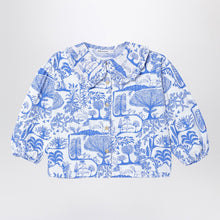  Bobo Choses Wonderland white/blue cotton blouse