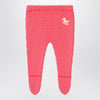 Bobo Choses Red/pink Rocking Horse footed leggings