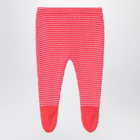 Bobo Choses Red/pink Rocking Horse footed leggings