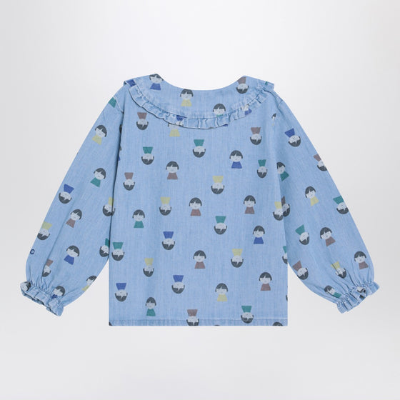 Bobo Choses Light blue denim shirt