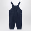 Bobo Choses Navy blue denim overalls with train