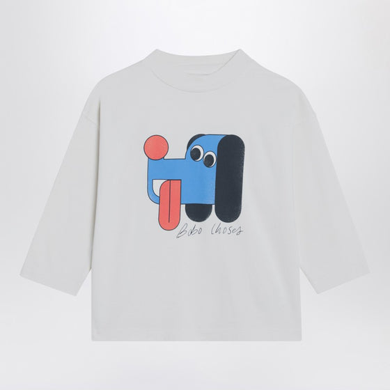 Bobo Choses White sweater with logo print
