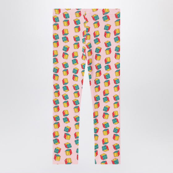 Bobo Choses Pink leggings with dice print