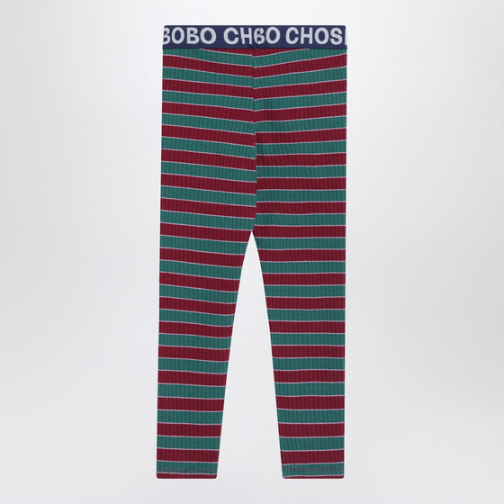 Bobo Choses Ribbed striped cotton leggings