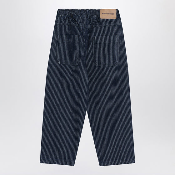 Bobo Choses Navy blue striped jeans