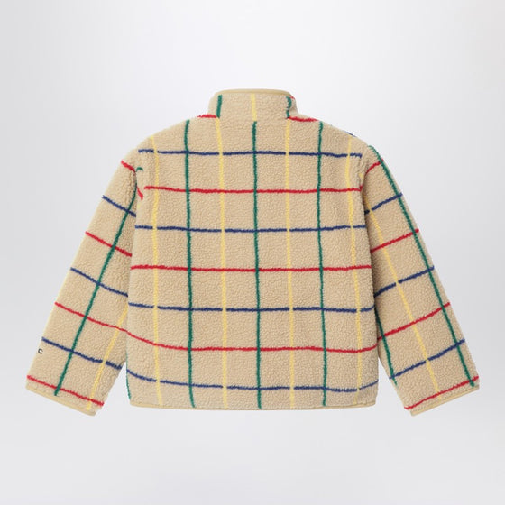 Bobo Choses Beige jacket in shearling-effect fabric