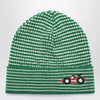 Bobo Choses Green/white striped Race Car beanie