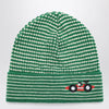 Bobo Choses Green/white striped Race Car beanie