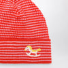 Bobo Choses Red/pink striped Rocking Horse beanie