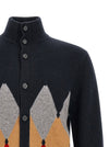 Ballantyne Classic Diamond Diamond Intarsia Cardigan