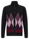 Ballantyne Classic Diamond Diamond Intarsia Cardigan