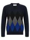 Ballantyne Classic Diamond Intarsia Sweater