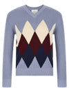 Ballantyne Argyle Pattern Sweater