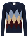 Ballantyne Argyle Pattern Sweater
