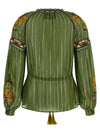Valentino Garavani Embroidered Lurex Silk Shirt