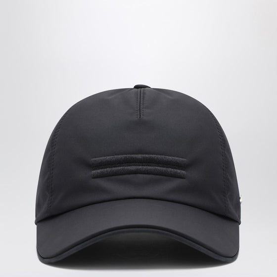 ZEGNA Black technical fabric baseball cap