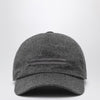 ZEGNA Dark gray cashmere baseball cap