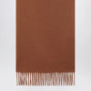 Max Mara Leather-brown cashmere scarf