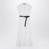 Max Mara Studio White cotton shirt dress with ruffles