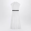 Max Mara Studio White cotton shirt dress with ruffles