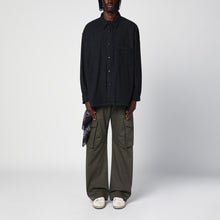  Destin Charcoal grey wool and cashmere overshirt