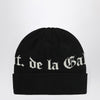 Gallery Dept. Black wool beanie with logo intarsia