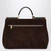 Dolce & Gabbana Dolce&Gabbana Ebony brown suede large bag My Sicily