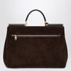 Dolce & Gabbana Dolce&Gabbana Ebony brown suede large bag My Sicily