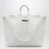 Tekla White cotton beach bag