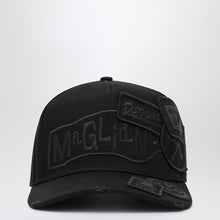  Magliano X D2 Black baseball cap with logo patches