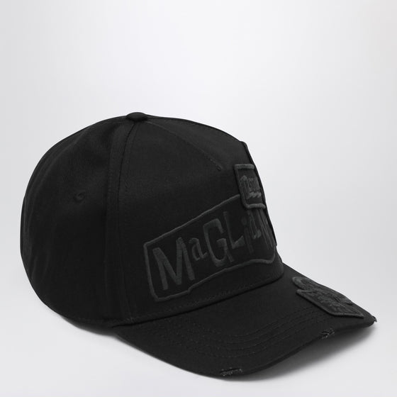 Magliano X D2 Black baseball cap with logo patches
