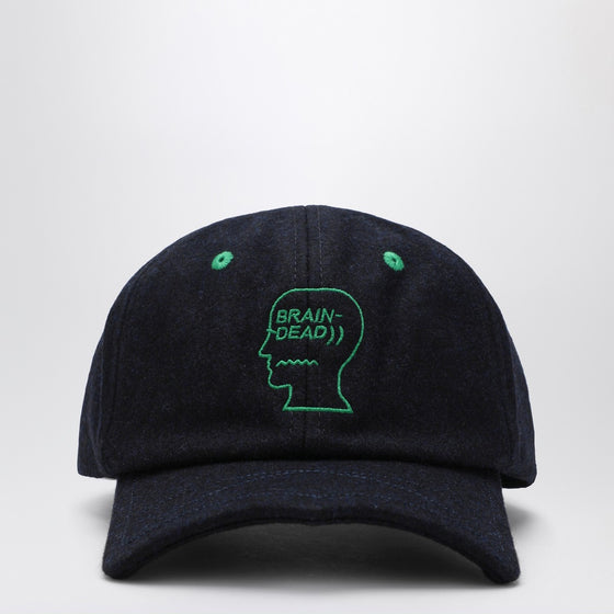 Brain Dead Navy wool-blend baseball cap