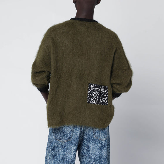 Brain Dead Olive green alpaca-blend sweater