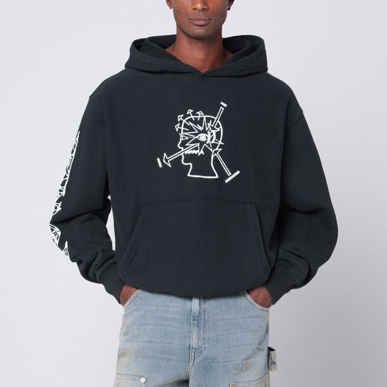 Brain Dead Faded black Neuro Free Association sweatshirt
