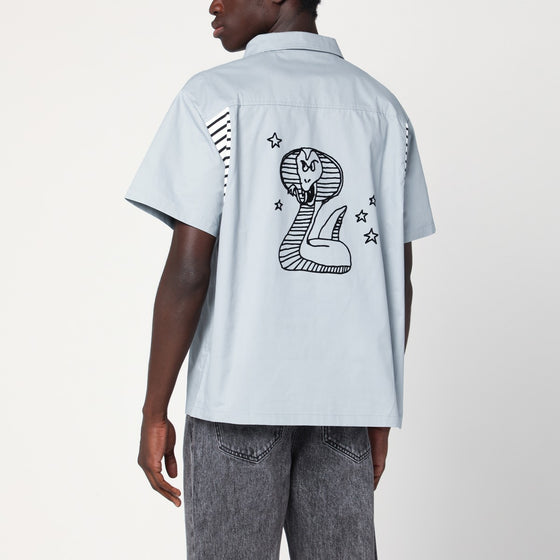 Brain Dead Grey/blue cotton shirt